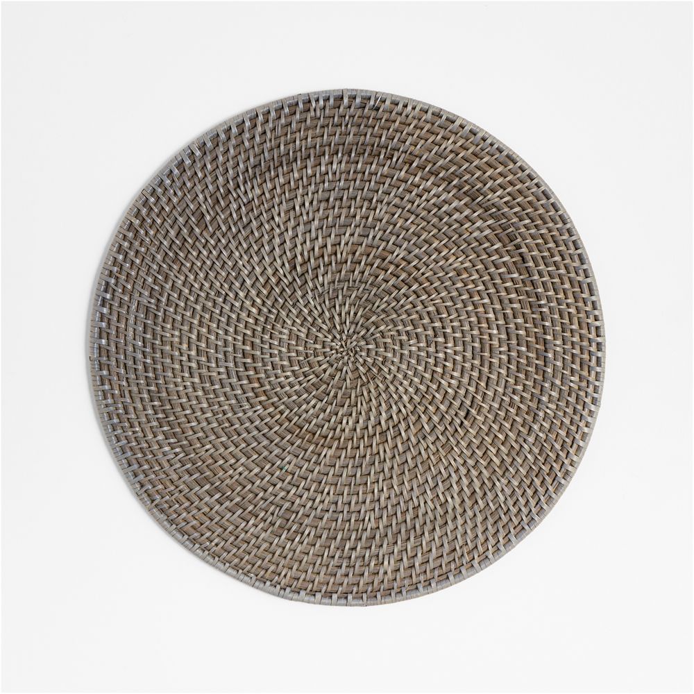 Artesia Grey Rattan Round Placemat