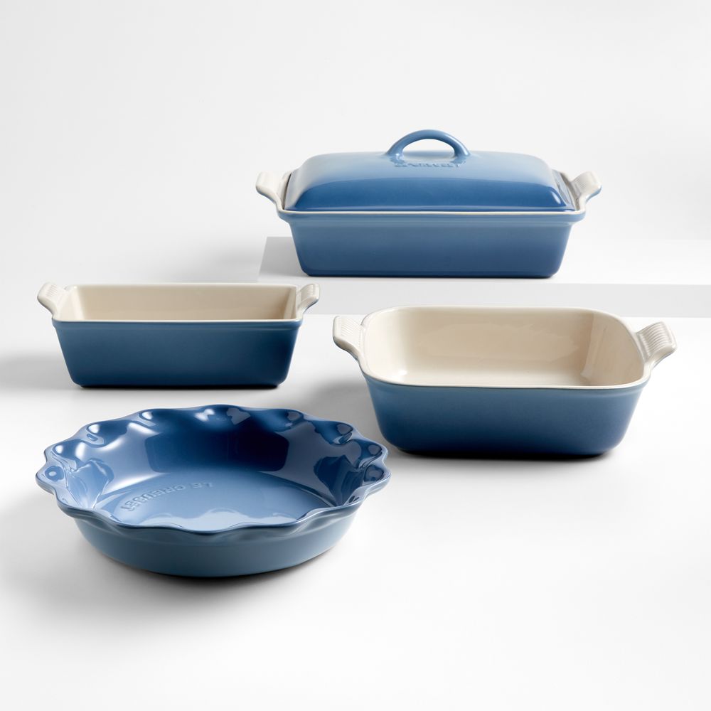 Le Creuset Heritage Chambray 5-Piece Stoneware Bakeware Set