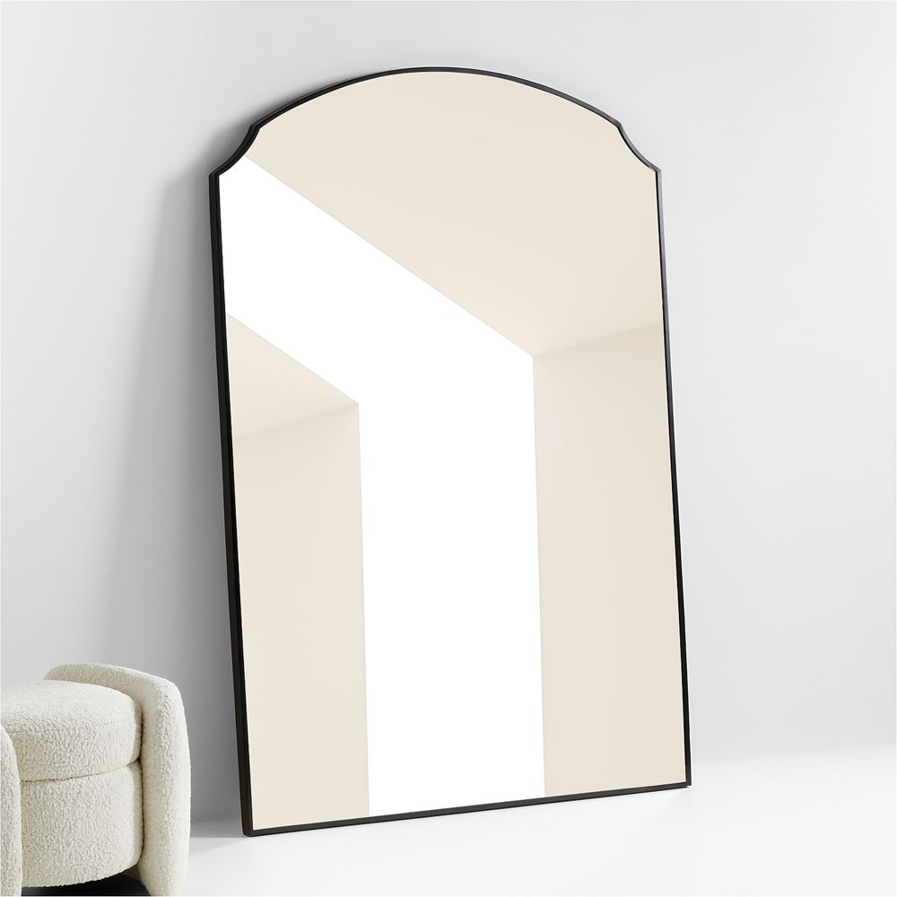 Emmy Black Floor Mirror 48"x72"