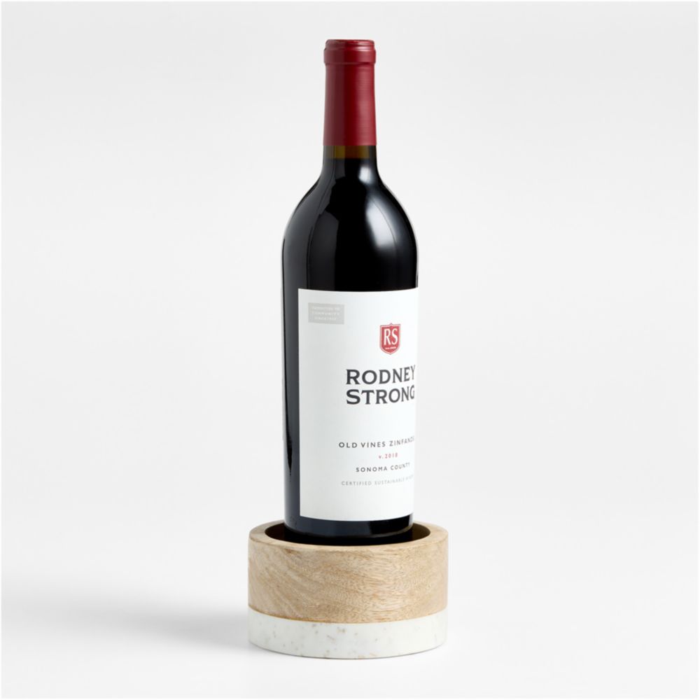 Wood and Marble Wine Coaster