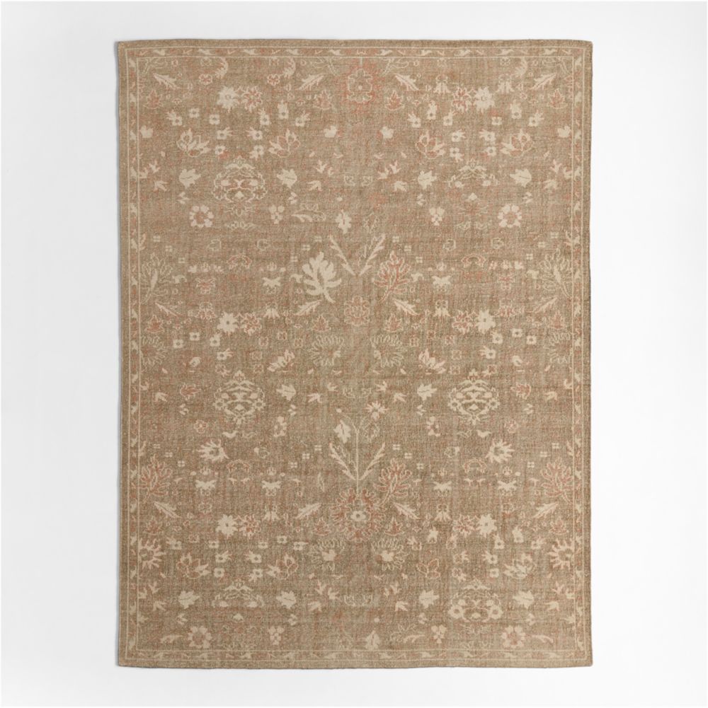 Tavira Performance Traditional Rust Red Handknotted Area Rug
