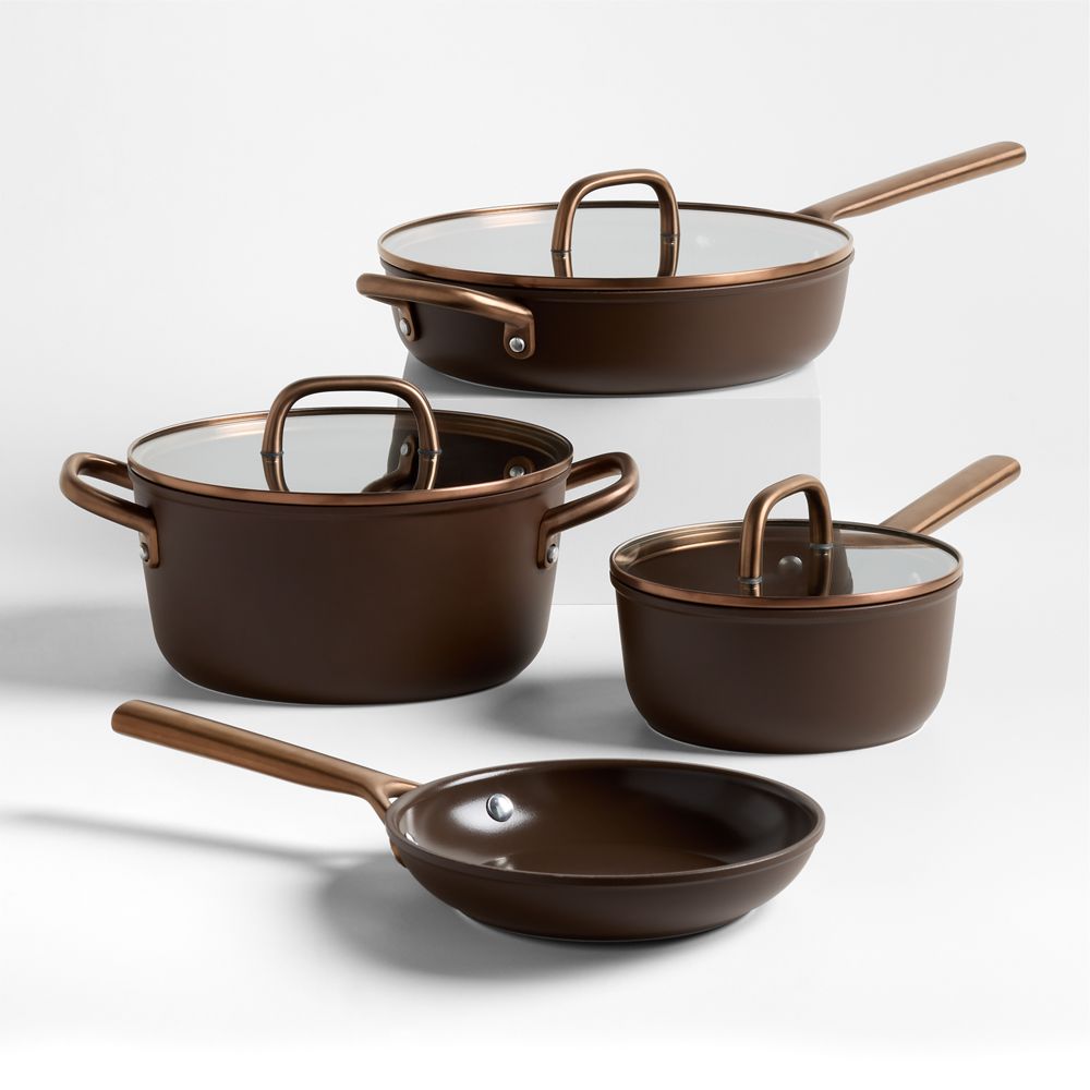 ZWILLING Milano Brown Ceramic Nonstick 7-Piece Cookware Set