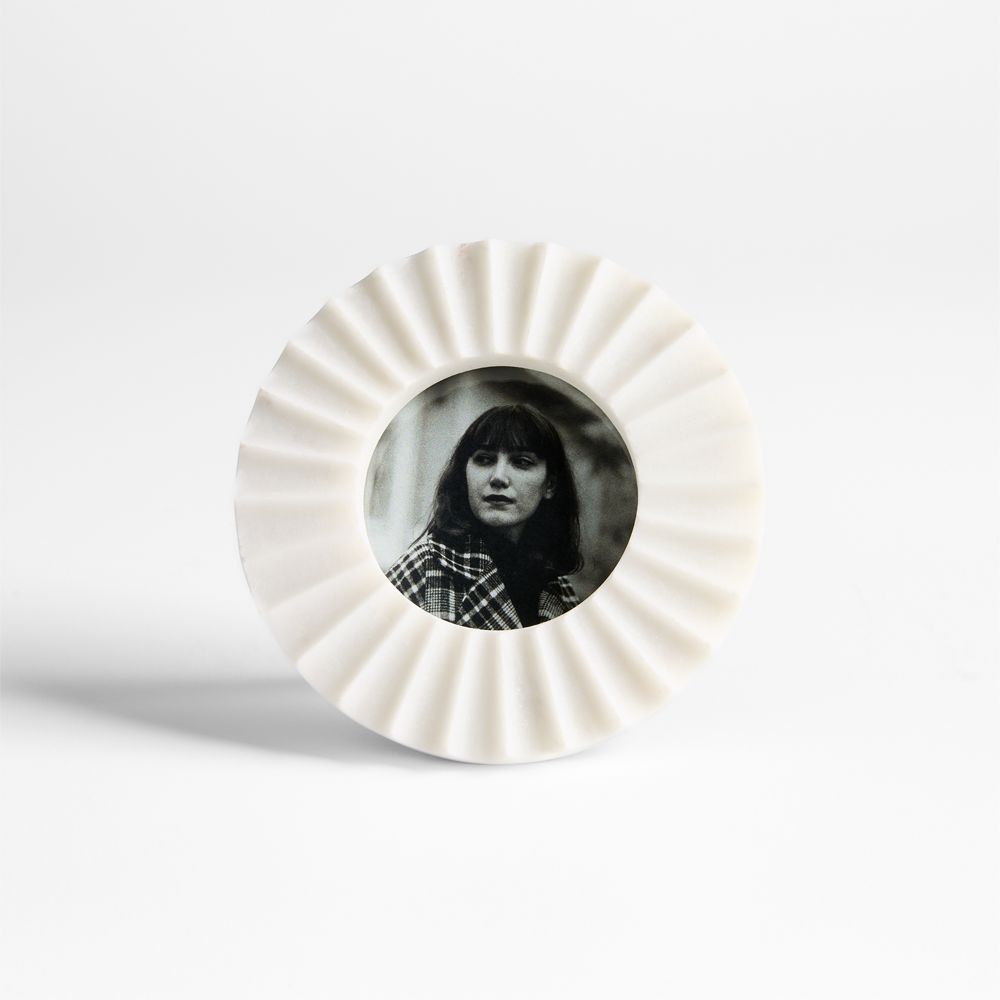 Fluted White Marble Picture Frames