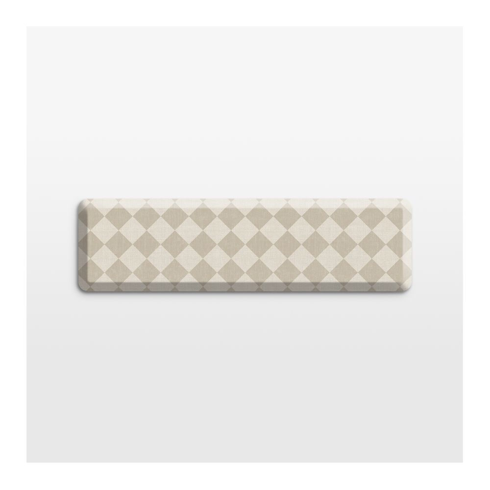 GelPro Diamond Beige Comfort Kitchen Mat, 20"x72"