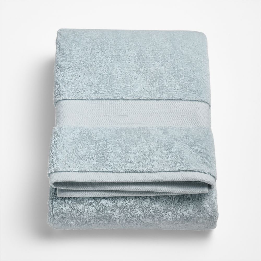 Classic Organic Turkish Cotton Pale Blue Bath Towel