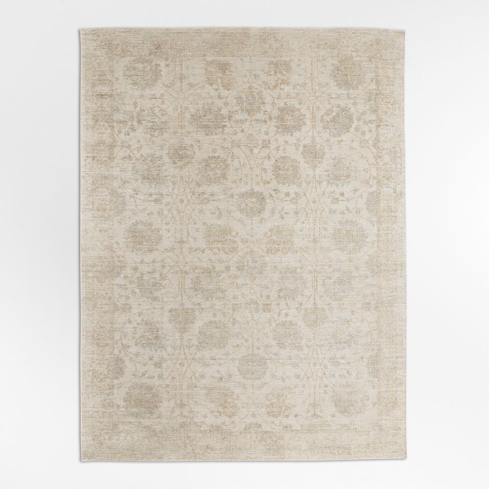 Seychelles Wool Blend Traditional Handwoven Ivory Area Rug