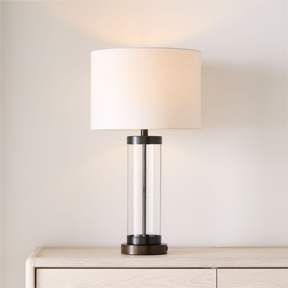 Promenade Small Black Metal Table Lamp with USB Port 27.75"