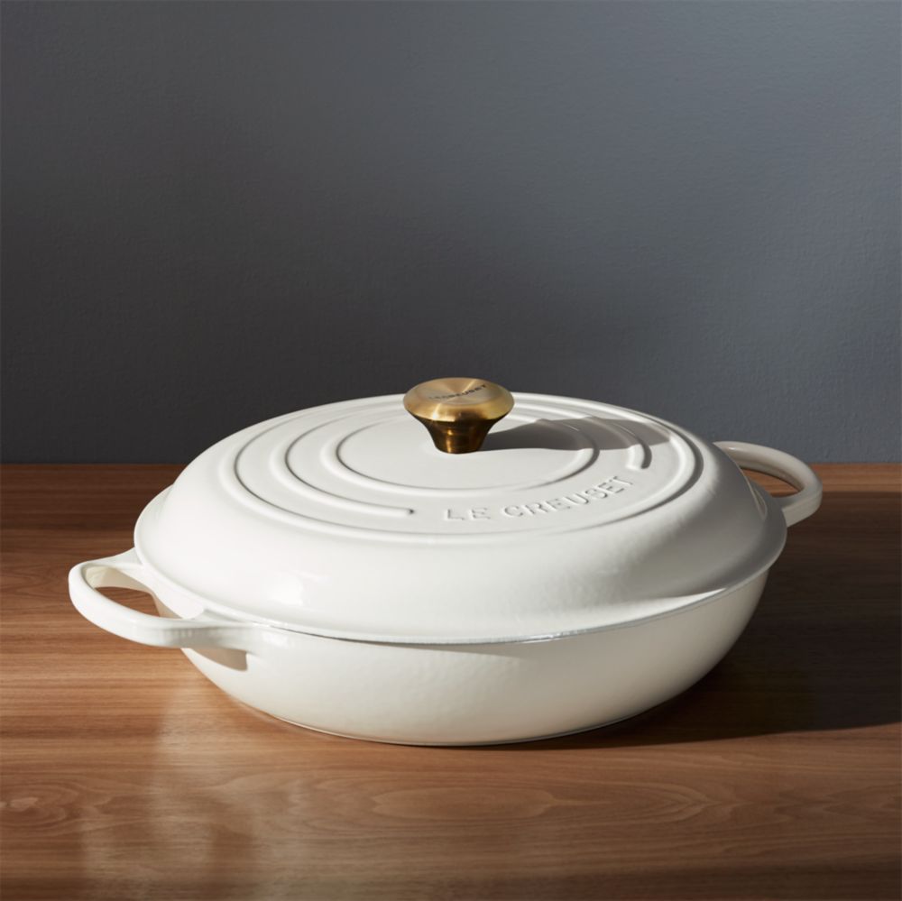 Le Creuset Signature Cream Enameled Cast Iron Braisers