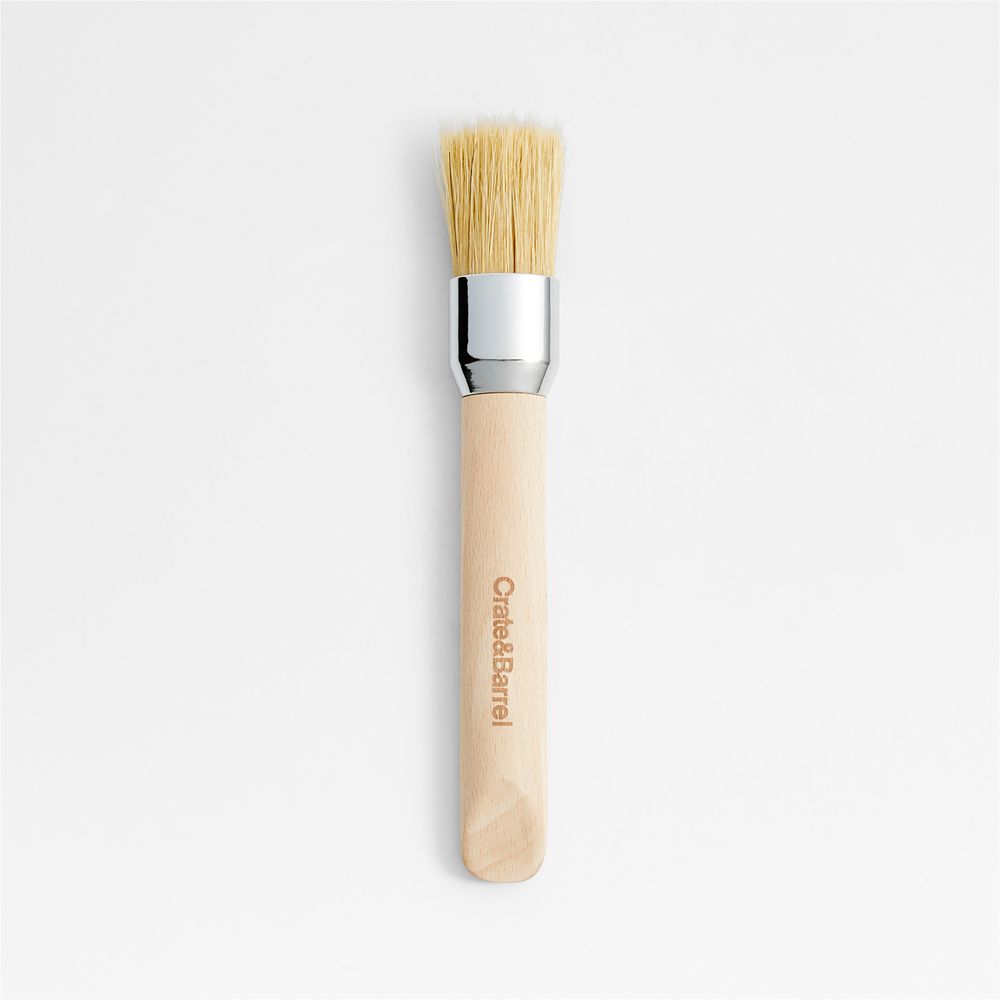 Crate & Barrel Small Beechwood Pastry Brush