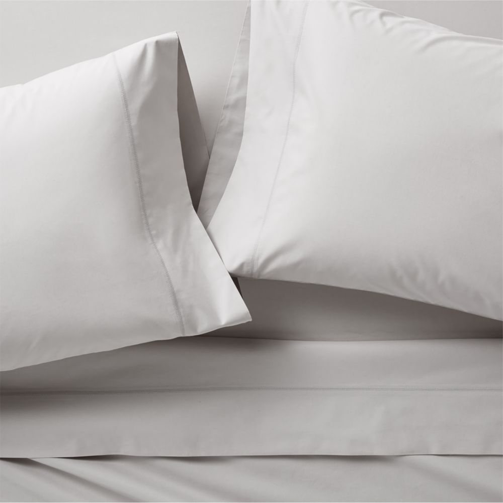Favorite Organic Cotton Percale Dove Grey Bed Sheet Sets