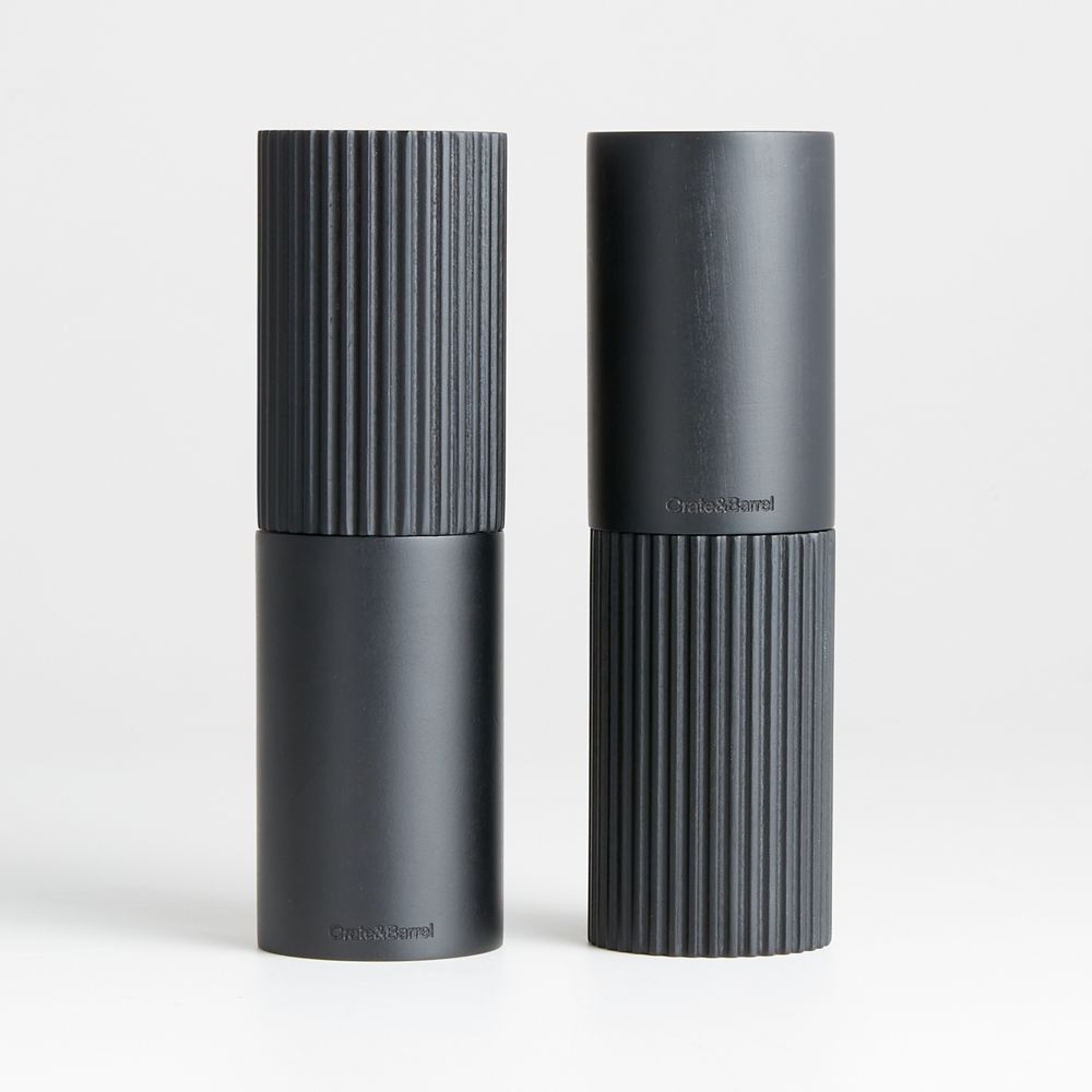 Crate & Barrel Hanno Ebonized Fluted Mills