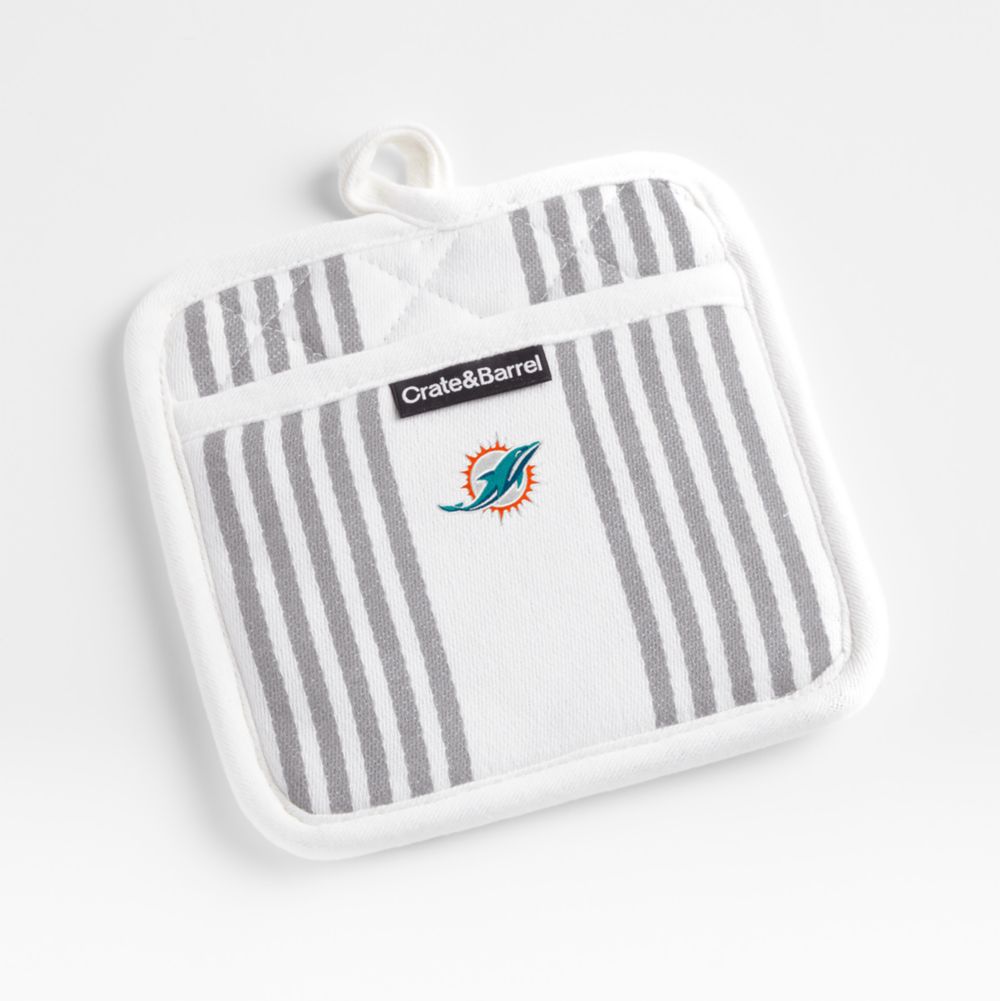 NFL Cuisine Stripe Grey Organic Cotton Pot Holder