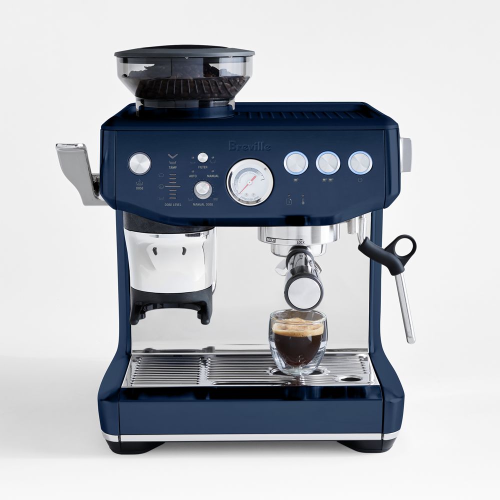 Breville Barista Express Impress Espresso Machine in Damson Blue
