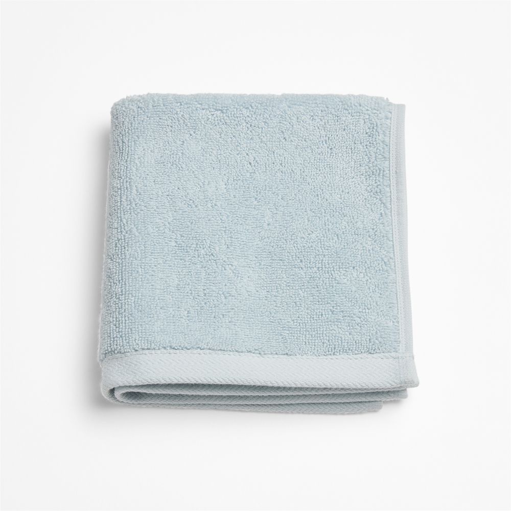 Classic Organic Turkish Cotton Pale Blue Washcloth