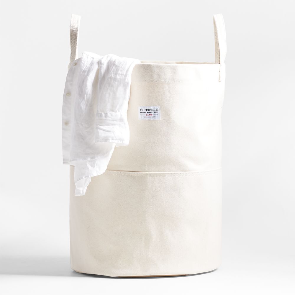 Steele Tall Canvas Storage and Laundry Basket