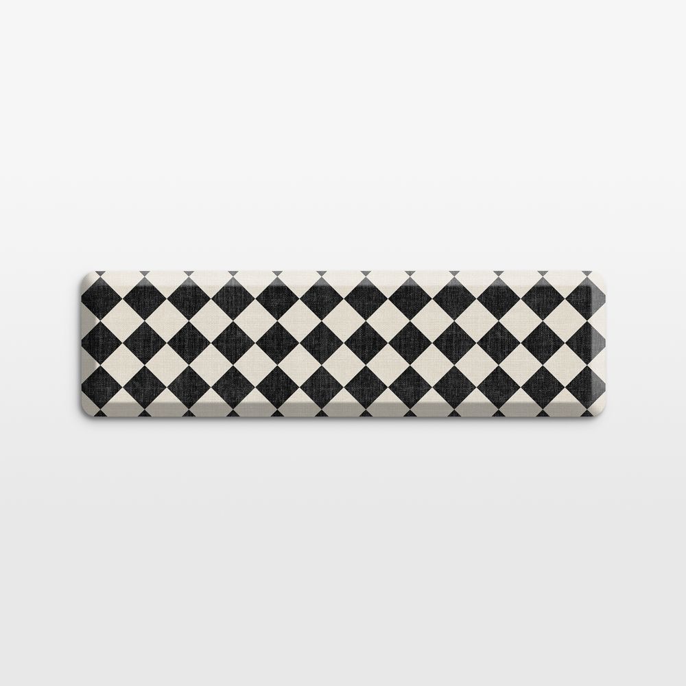 GelPro Diamond Black Comfort Kitchen Mat, 20"x72"