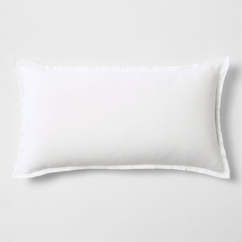 Aire Natural European Linen Crisp White Bed Pillow Sham