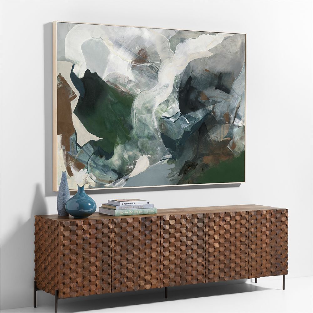 "Forest Movement" by Britt McGraw Framed Green Abstract 71"x51" Wall Art Print
