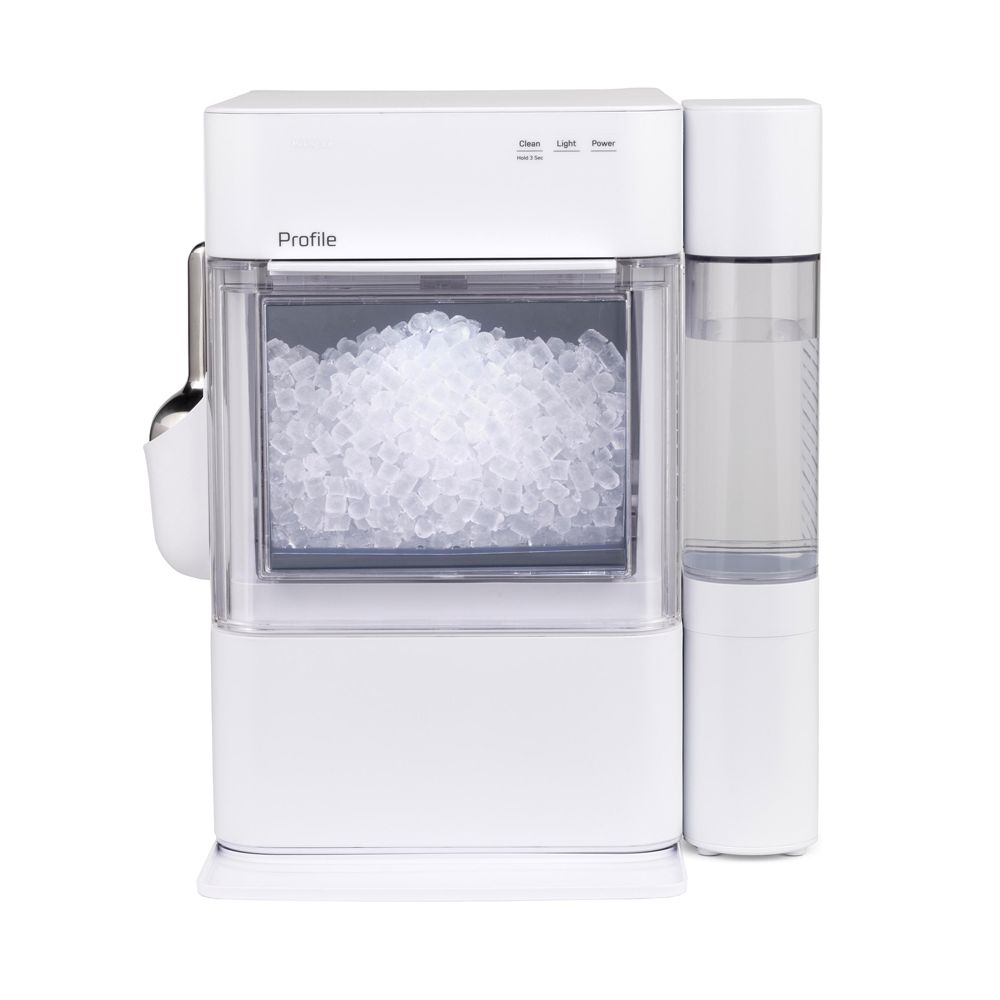 GE Profile Opal 2.0 Ultra Nugget Ice Maker with Side Tank- Stone White