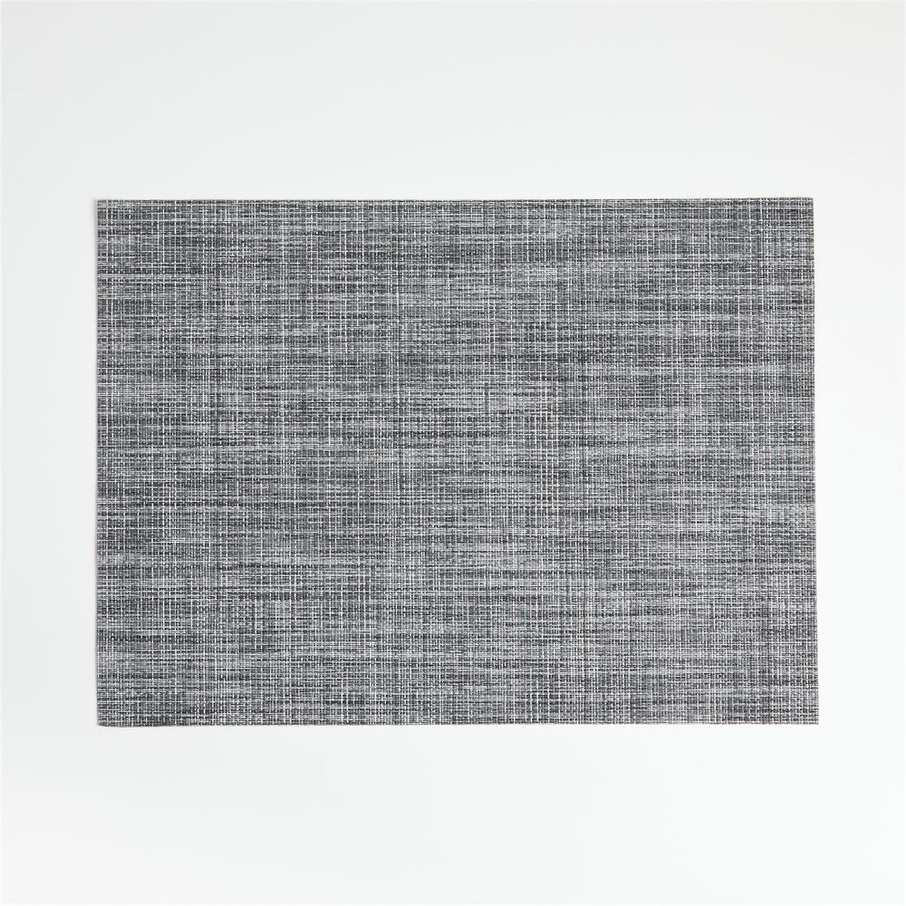 Chilewich Crepe Rectangular Grey Vinyl Placemat