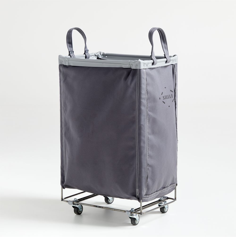 Steele 2.5-Bushel Briquette Vertical Rolling Laundry Hamper