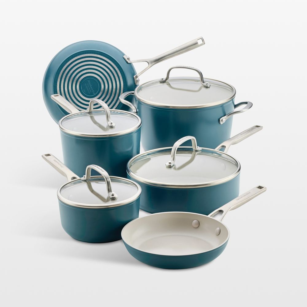 KitchenAid Agave Hard-Anodized Ceramic Nonstick Induction 10-Piece Cookware Set