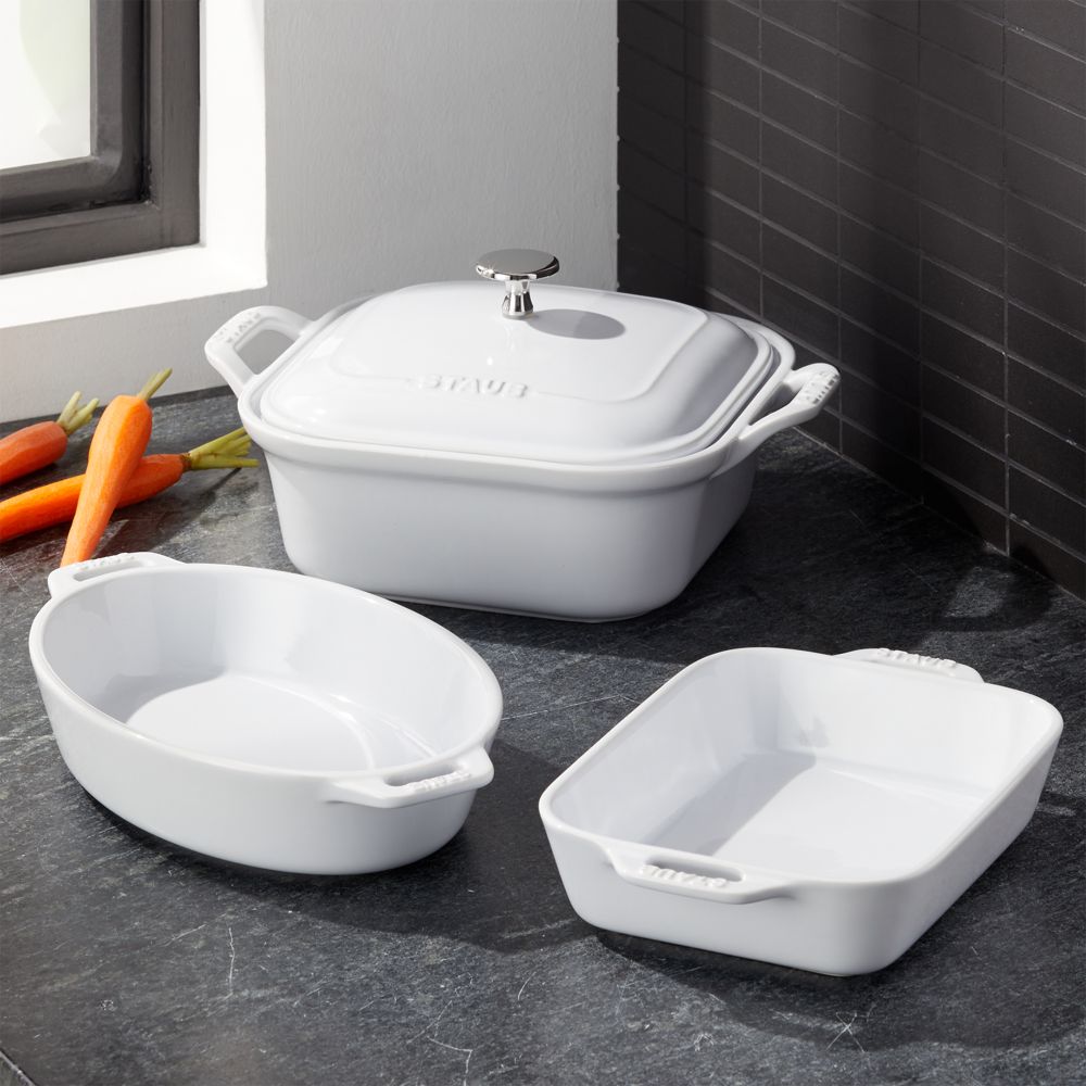 Staub White 4-Piece Baking Set