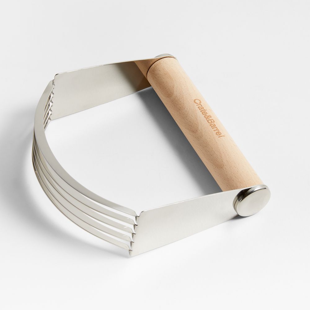 Crate & Barrel Beechwood Pastry Blender