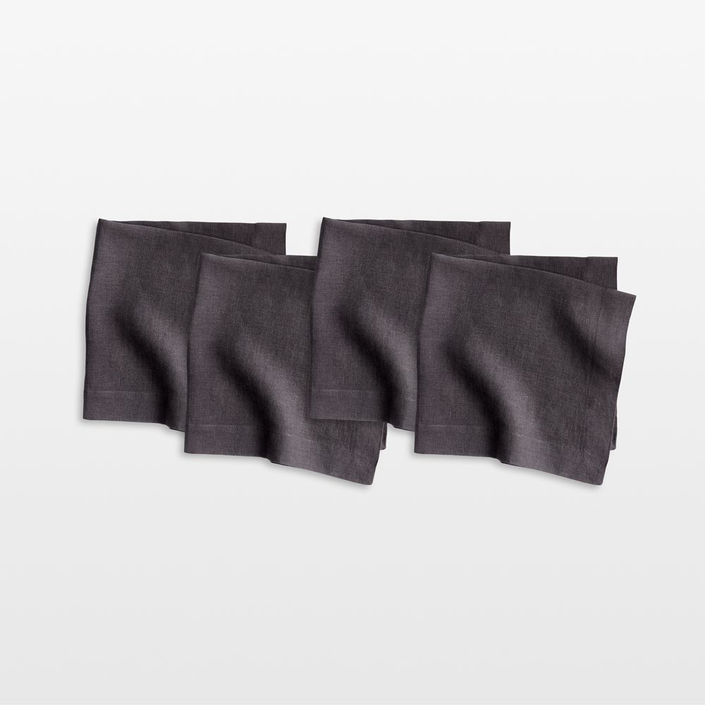 Marin Storm Grey European Linen Napkin, Set of 4