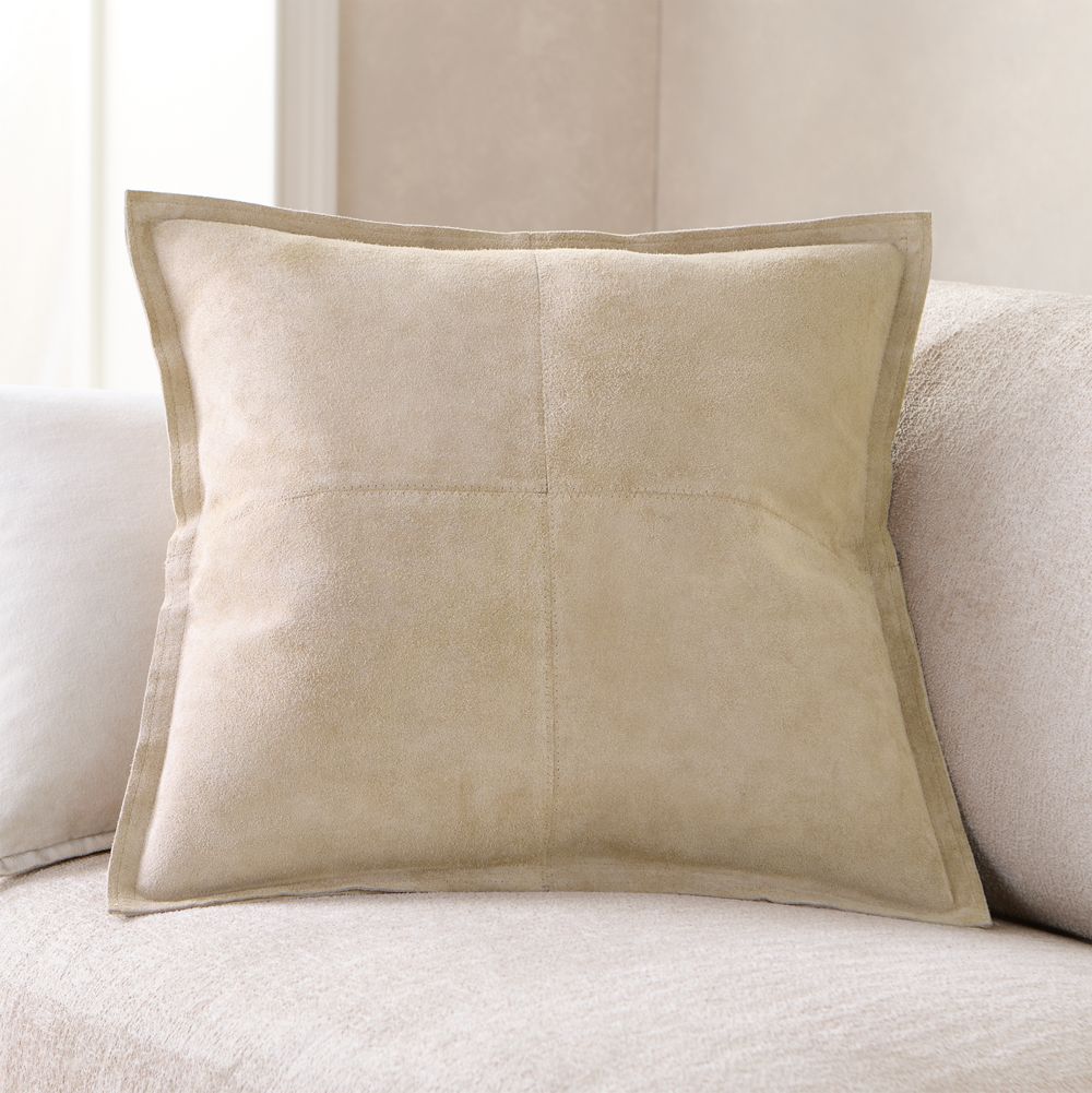 Hyde Pieced Suede 23"x23" Throw Pillows