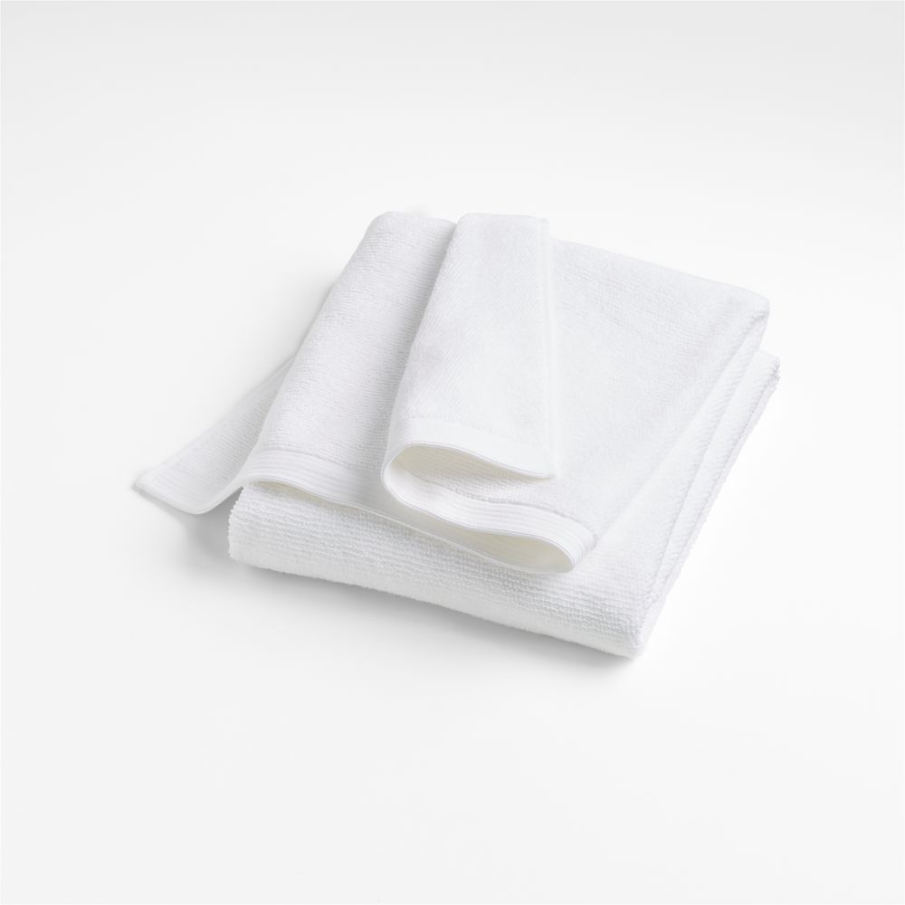 Bright White Antimicrobial Organic Cotton Bath Towels