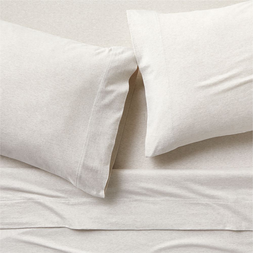 Cozysoft Organic Cotton Jersey Oatmeal Brown Bed Sheet Set