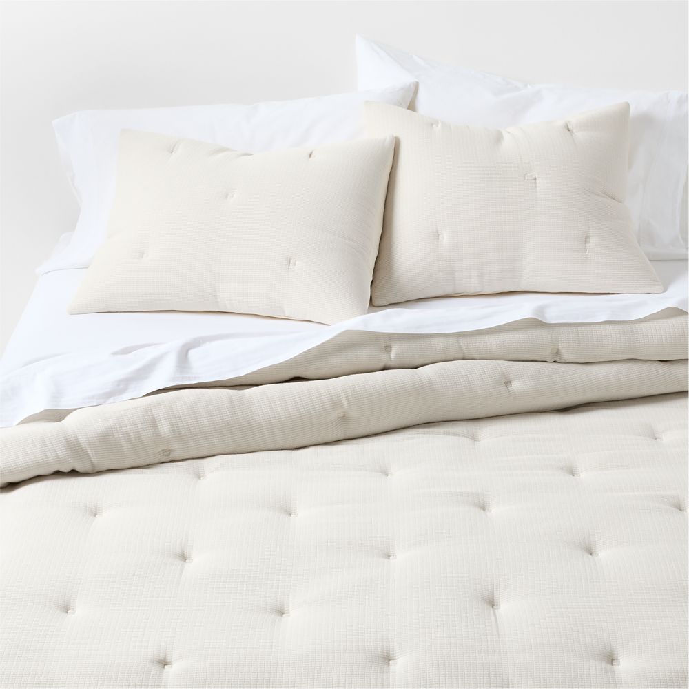 Organic Cotton Textured Natural Taupe Comforter