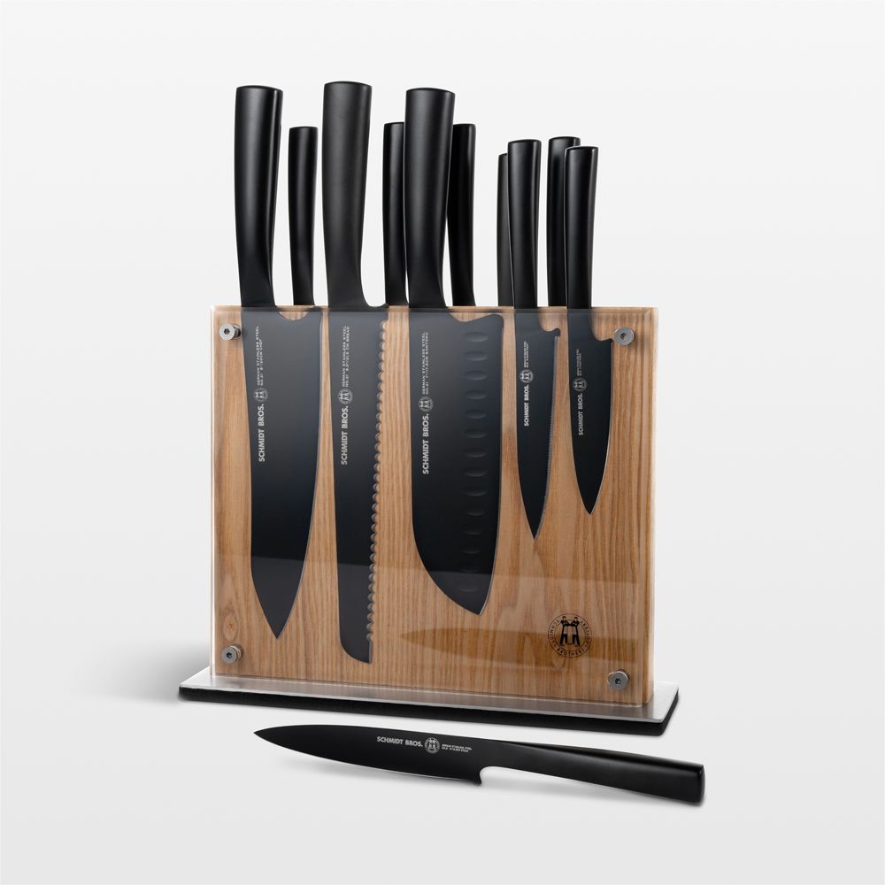 Schmidt Brothers Cutlery Jet Black 12-Piece Knife Set