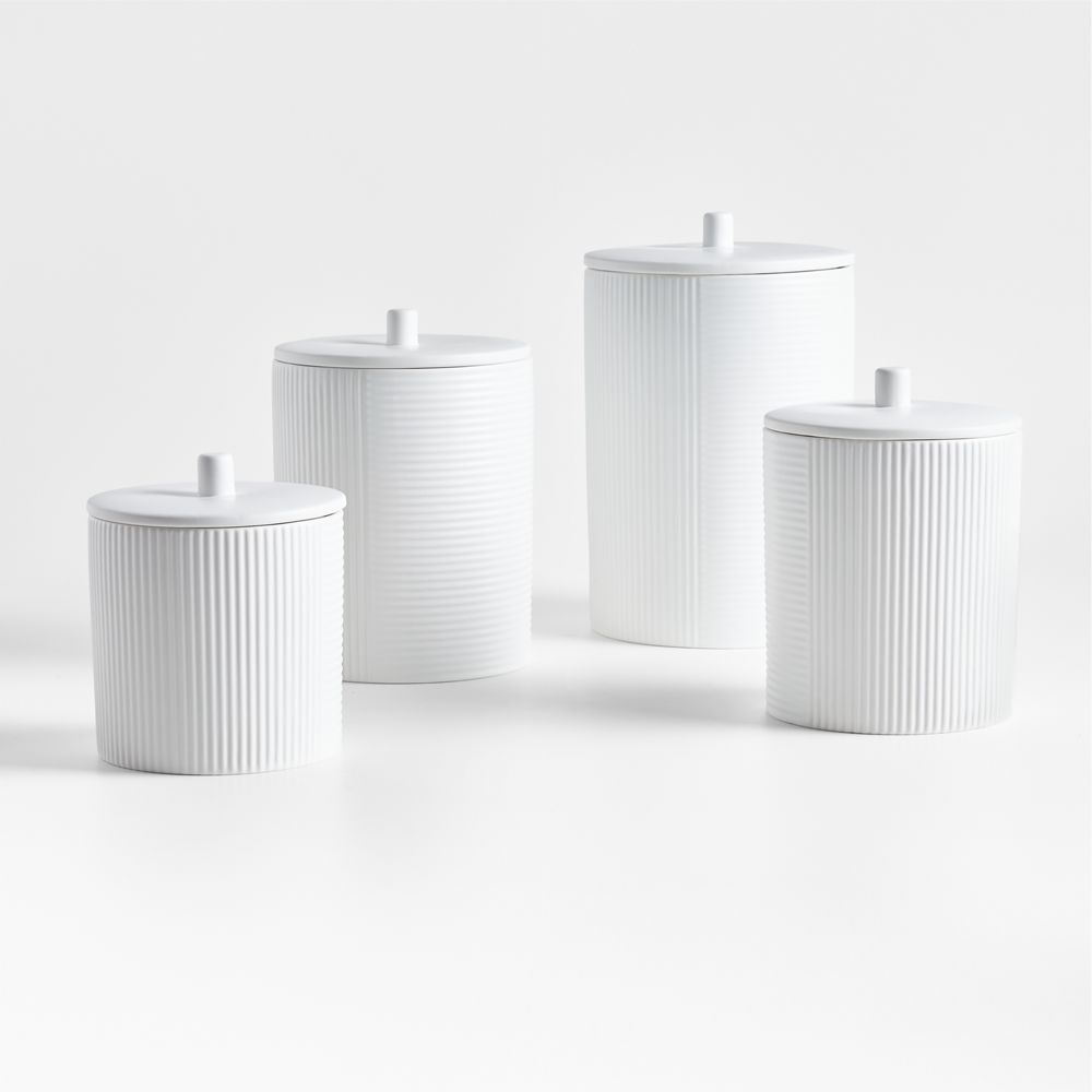 Crate & Barrel Hanno Textured Ceramic Canisters- Image 3