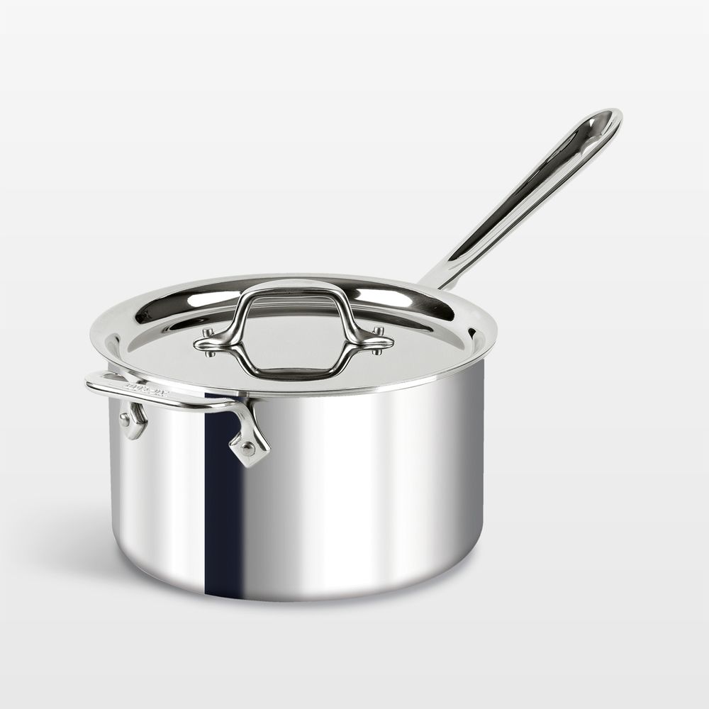 All-Clad D3 Stainless Steel 4-Qt. Saucepan with Lid