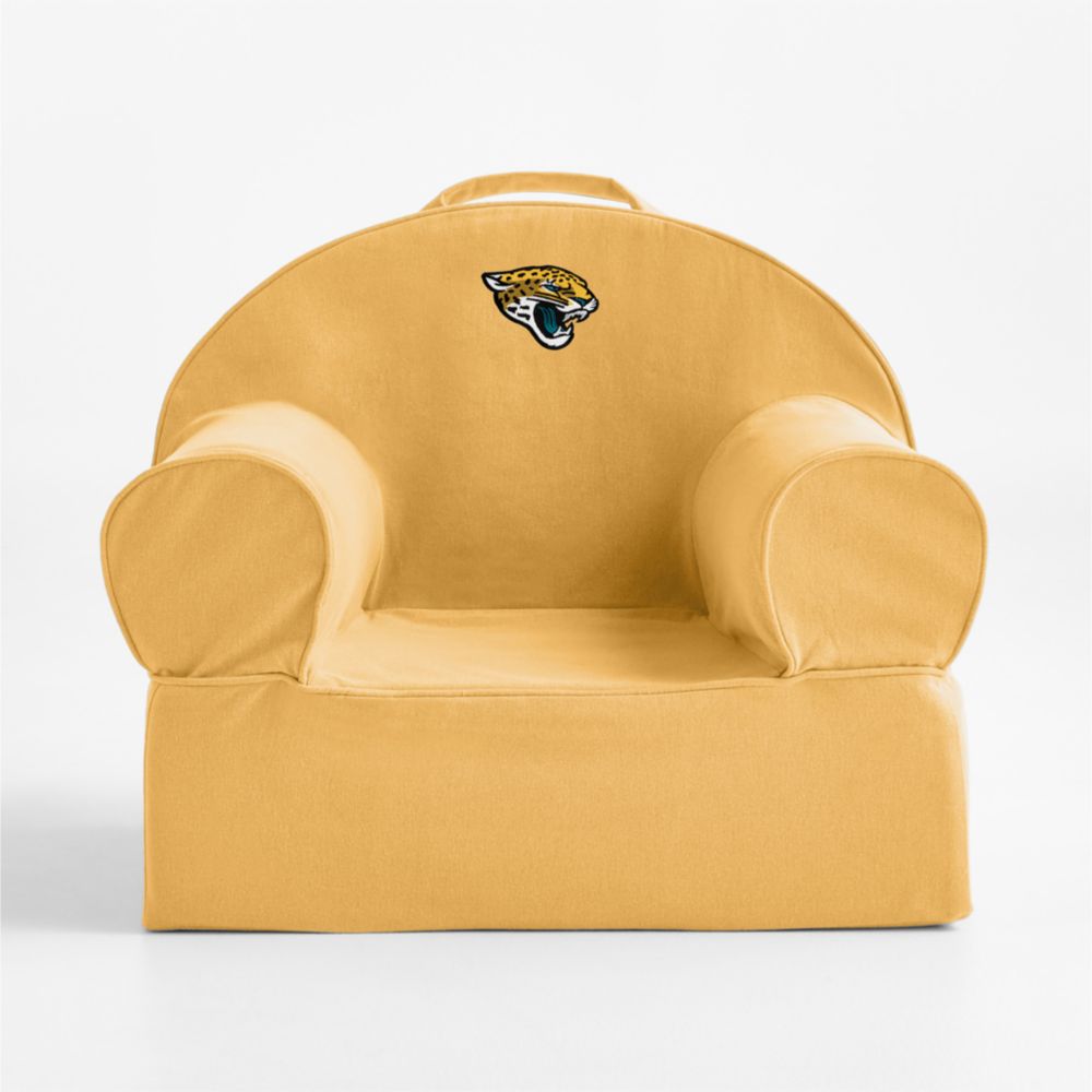 NFL Jacksonville Jaguars Small Savannah Yellow Organic Cotton Kids Lounge Nod Chair