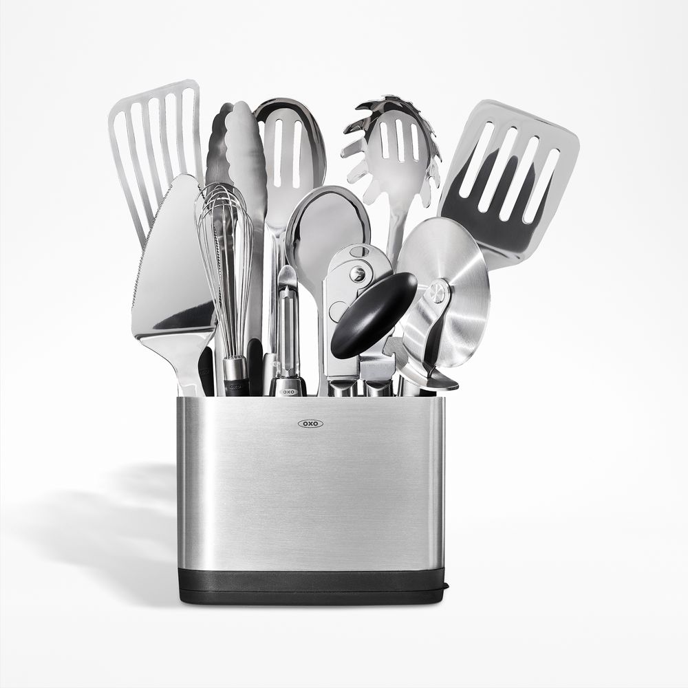 OXO Steel 15-Piece Stainless Steel Utensil Set