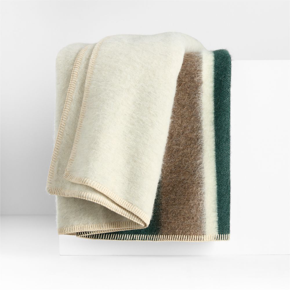 Blacksaw Kimura Heirloom 59"x79" Alpaca Forest Green Throw Blanket