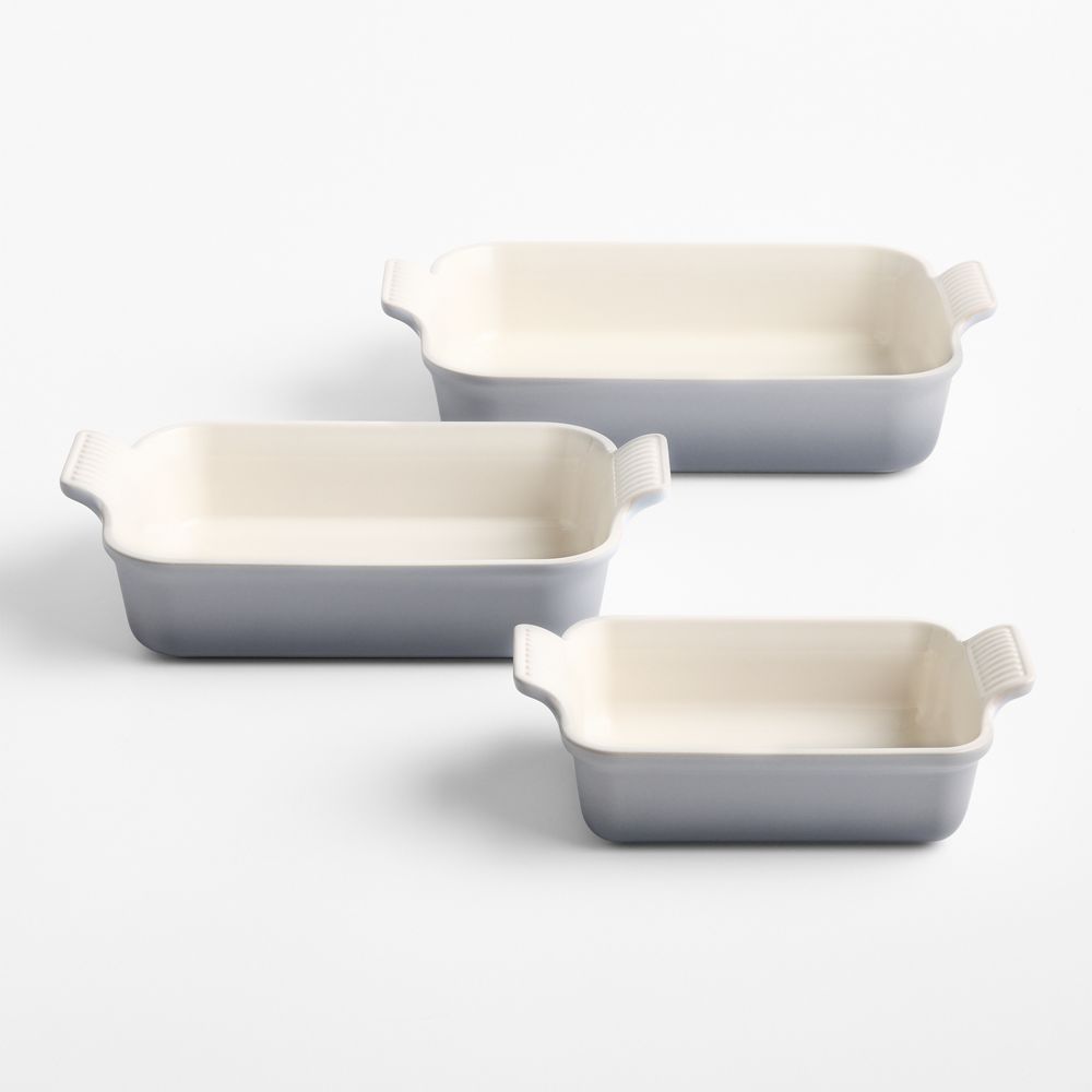 Le Creuset Heritage Chateau Stoneware 3-Piece Rectangular Baking Dishes Set