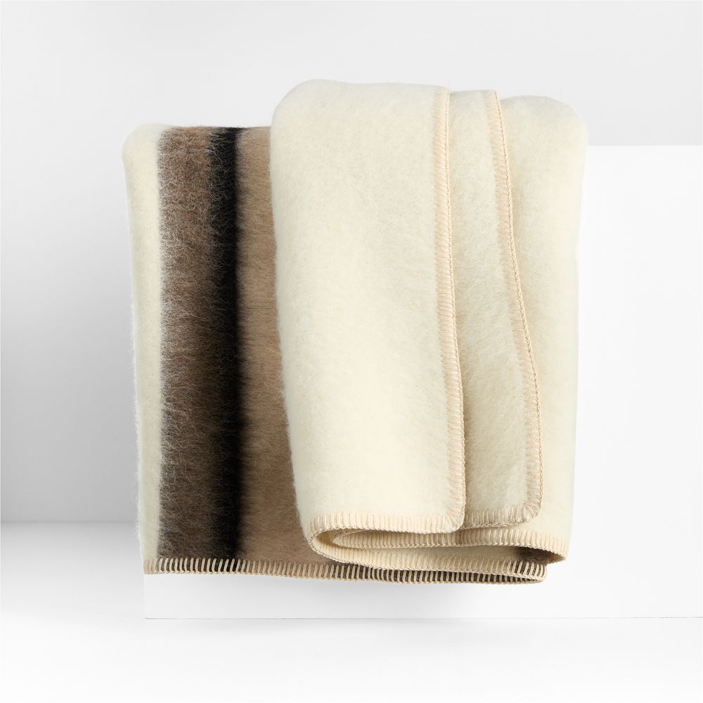 Blacksaw Kimura Heirloom 59"x79" Alpaca Earth Brown Throw Blanket