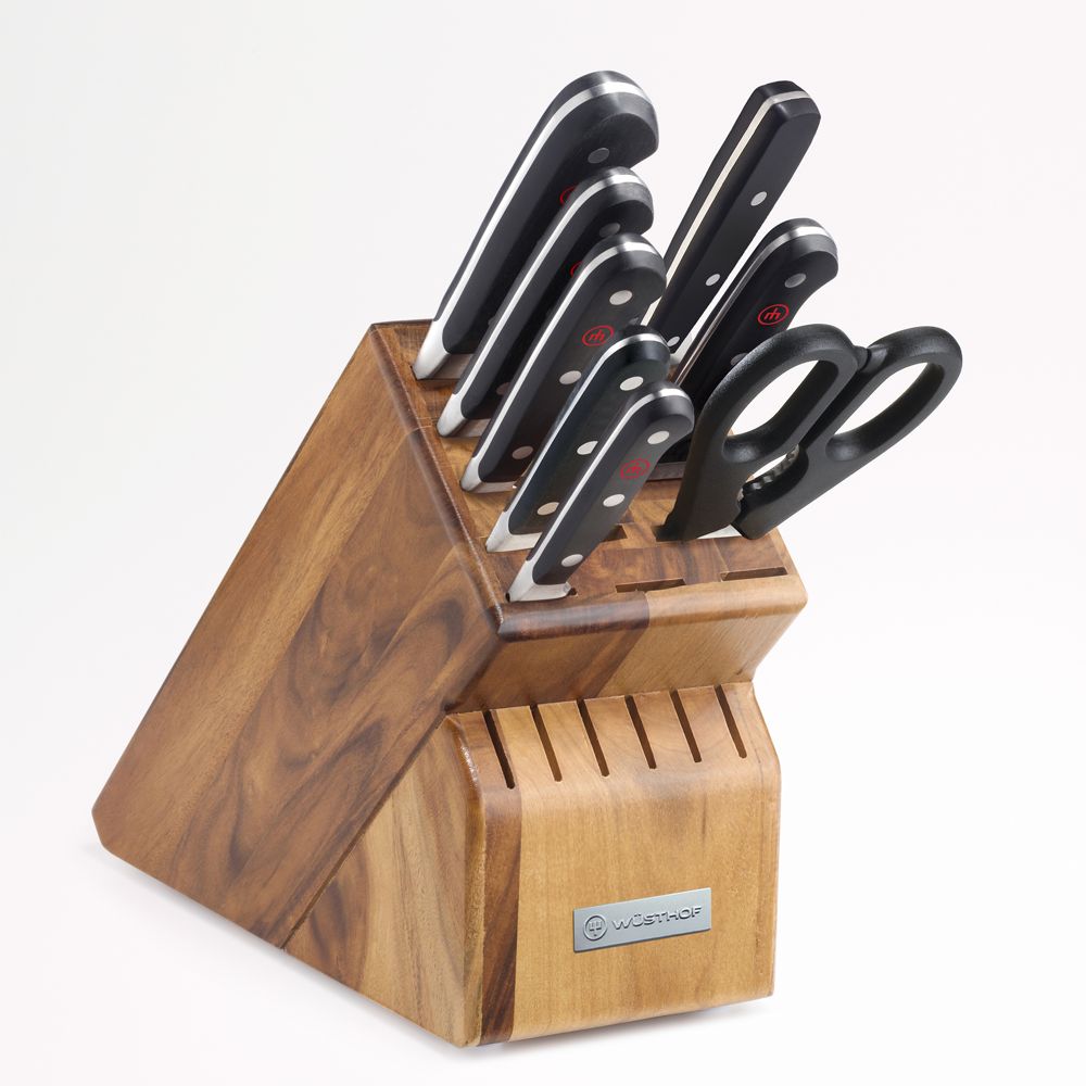 Wusthof Classic 9-Piece Acacia Wood Knife Block Set
