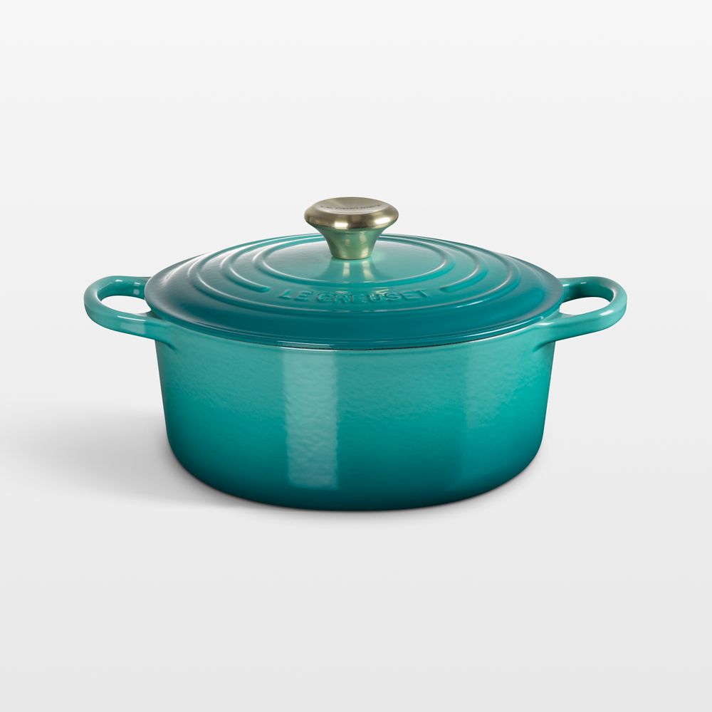 Le Creuset Signature 4.5-Qt. Riviera Enameled Cast Iron Round Dutch Oven