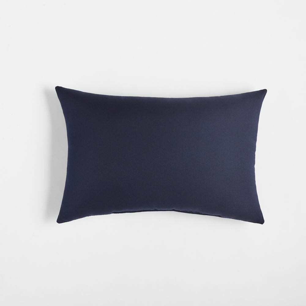 Sunbrella 20"x13" Navy Outdoor Lumbar Pillow