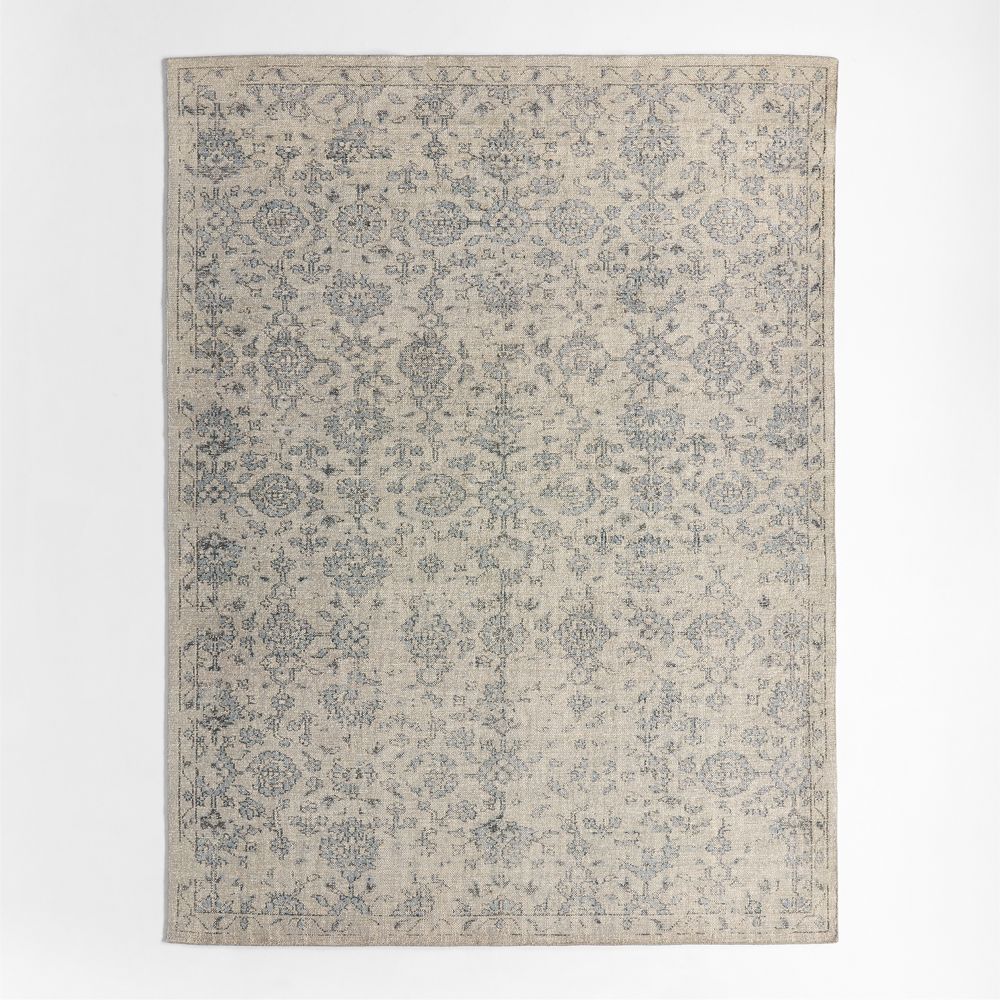 Positano Performance Traditional Blue Handknotted Area Rug
