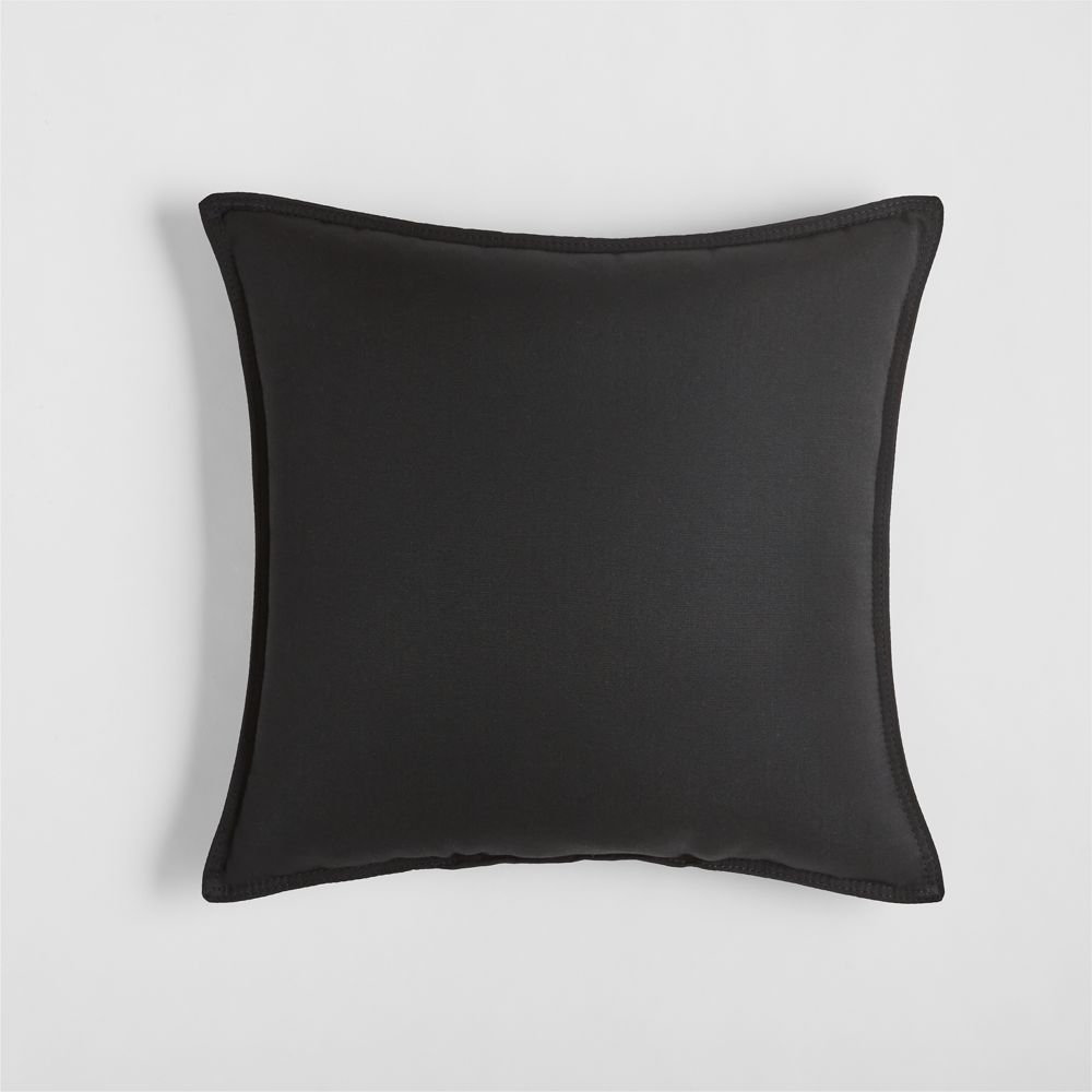 Sunbrella Black 20"x20" Outdoor Pillow