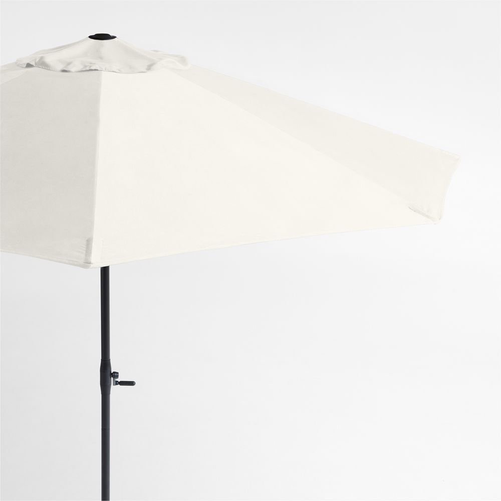 10' Round Sunbrella Canvas Natural Outdoor Patio Umbrella with Frame