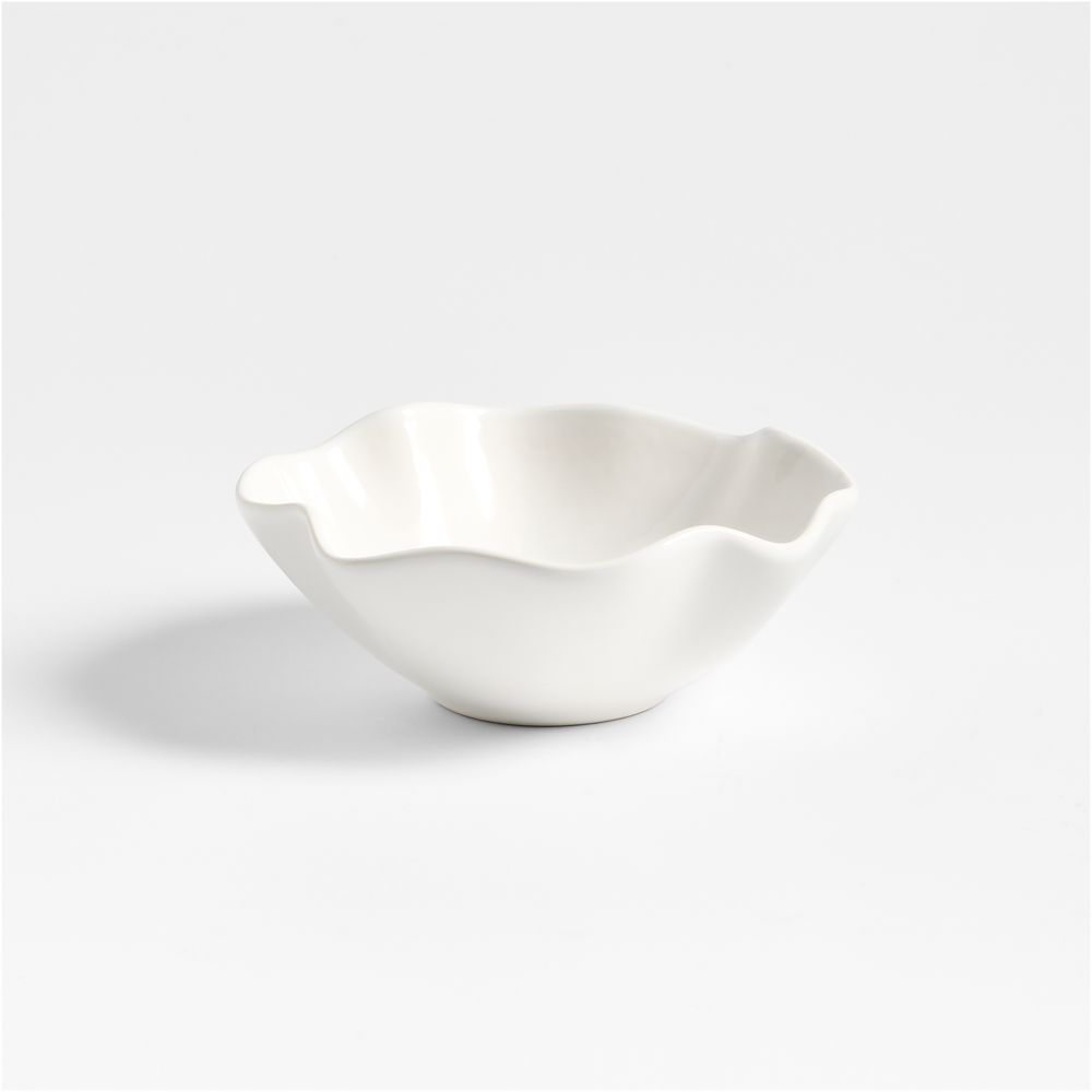 White Ruffle 5.5" Dip Bowl