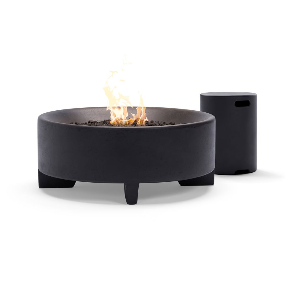 Neighbor Rook Round Charcoal Propane Fire Table