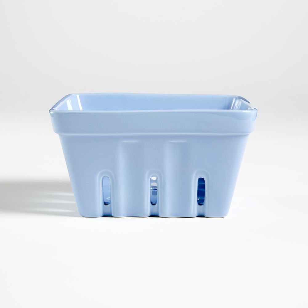 Blue Porcelain Berry Box Colander